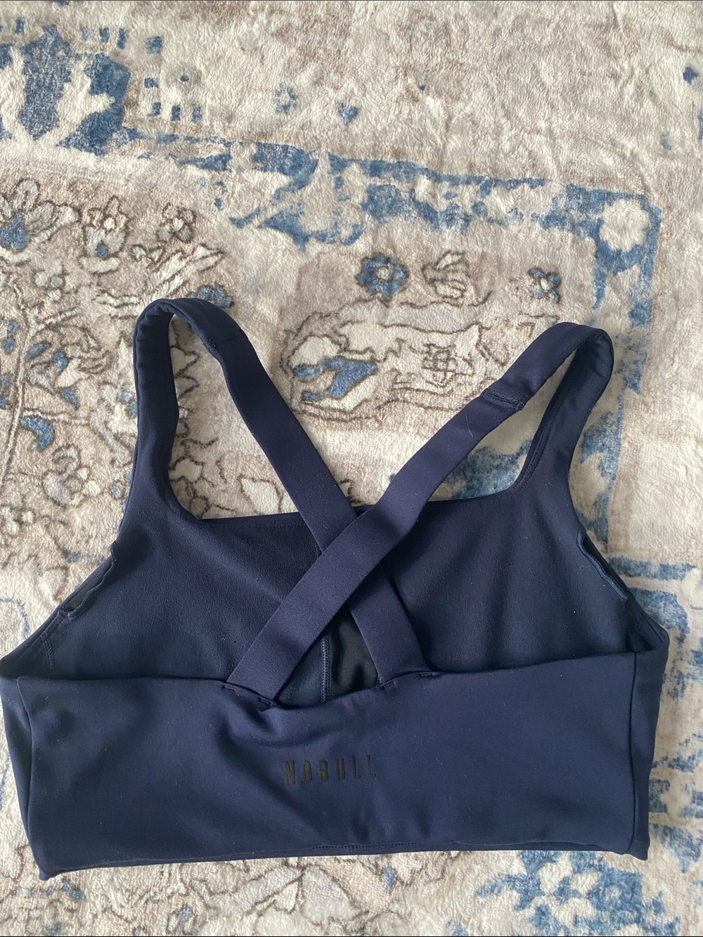 NoBull D-DD Women's Navy Performance Sports Bra with Cross-Back Straps